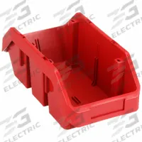 QUANTUM STORAGE SYSTEMS Cross-Stacking Bin: 6 5/8 in x 12 1/2 in x 5 in, Red, Label Holder Included (MPN QP1265RD). Key specifications — Electrostatic Discharge: Not Electrostatic Discharge Conductive; Brand: QUANTUM STORAGE SYSTEMS; % Recycled Content: 0%.
