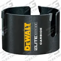 DEWALT Hole Saw: 4 in Saw Dia., 2 7/16 in Max. Cutting Dp, 5/8"-18 Thread Size, Carbide Tipped (MPN DAH44). Key specifications — attr1098040: 5/8"-18; attr1098049: DEWALT.
