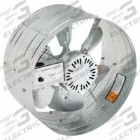 Attic Exhaust Fan: Gable Mount, Electric Motor, Max. 1,630 sq ft Attic, 1,140 cfm Max., Thermostat (MPN 10W193). Key specifications — Includes: Metal Housing; Includes Humidistat: No; Includes Shutter: No; Includes Thermostat: Yes; Mounting Location: Gable; Nameplate Voltage: 120V AC; High-Efficiency Motor: No; Brand: DAYTON.