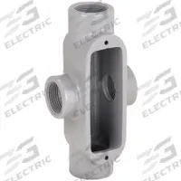Conduit Outlet Body: Iron, 2 in Trade Size, X Body, 105 cu in Body Capacity, Threaded Hub (MPN X68). Key specifications — Finish: Powder Coated; Includes: Set Screw Hubs; For Use With: IMC; Brand: HUBBELL KILLARK; Hub Style: Threaded; Mfr. Series: Duraloy 8.