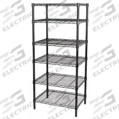 APPROVED VENDOR Wire Shelving Unit: Starter, 60 in x 18 in, 63 in Overall Ht, 6 Shelves, Dry/Wet (MPN 32V408). Key specifications — Recommended Environments: Dry; Color: Black; Finish: Powder Coated; Material: Steel; Brand: APPROVED VENDOR.