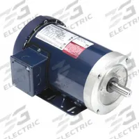 LEESON General Purpose Motor: C-Face/Rigid Base Mount, Totally Enclosed Fan Cooled, 1 hp, 1,765 RPM (MPN 143TTFR6032). Key specifications — Brand: LEESON; Nameplate Voltage @ 60 Hz: 230/460V AC; Full Load Current @ 60 Hz: 3.3/1.7 A; Nameplate RPM @ 60 Hz: 1,765 RPM; Motor Enclosure: TEFC.