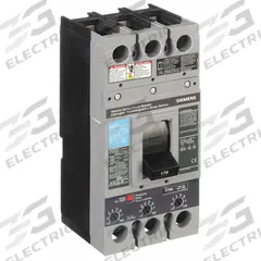 SIEMENS Molded Case Circuit Breaker: 175 A Amps, 22kA at 600V AC, Fixed, Lug, ABC, FXD6-A, 600V AC (MPN FXD63B175). Key specifications — Phase Connection: ABC; Instantaneous Trip: Fixed; Terminal Connection: Lug; Series: FXD6-A; Max. AIR Rating: 22kA at 600V AC.