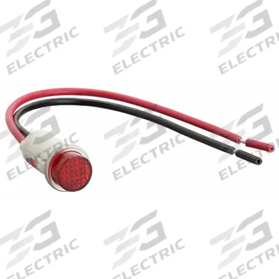 Dayton Raised Panel Light: 12 mm Panel Mounting Hole Dia, LED - LED Indicator Pilot Lights