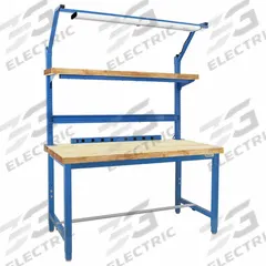 BENCHPRO Workbenches: Adj Ht, Maple, 72 in x 30 in, 6,600 lb Overall Load Capacity, Blue (MPN KWC-6). Key specifications — Brand: BENCHPRO; Height Adjustability: Adjustable Height.