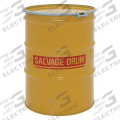 APPROVED VENDOR Salvage Drum: Steel, 85 gal, Bolt Ring, 18 ga / 18 ga / 18 ga, Salvage Drum, Steel (MPN HM8518). Key specifications — Drum Material: Steel; Drum Head Type: Open Head; UN Rating Solids: 1A2/X440/S; Drum Message Text: Salvage Drum; Closing Ring Material: Steel; For Holding: Liquids; Brand: APPROVED VENDOR; Interior Lining Subhead: Unlined with Rust Inhibitor.