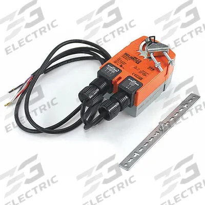 BELIMO Actuator: Dampers, On/Off, Spring Return, 22 in-lb, 100 to 240V AC, Hardwired - Fail-Safe Actuators with Spring Return
