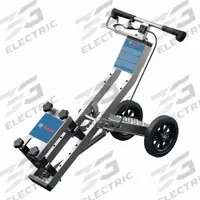 BOSCH Floor Removal Cart: 39 3/8 in Overall Lg, 22 3/8 in Overall Wd, 43 1/4 in Overall Ht, 11355K (MPN GHT130). Key specifications — attr113960: BOSCH; attr144889: 11355K; attr144886: Floor Removal Cart; attr144880: Breaker Hammer; attr144895: (1) GHT130 Rloor Removal Cart.