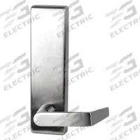 FALCON EXITS Mechanical Exit Device Trim: Chrome (MPN 510L-DT-D US26D). Key specifications — Color: Silver; Product Type: Mechanical Exit Device Trim; Brand: FALCON EXITS; Outside Trim Type: Lever; Exit Device Style: Dane; ADA Compliant: Yes.