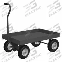APPROVED VENDOR Wagon Truck: 2,000 lb Cap, 60 in L x 30 in W x 16 5/8 in H Deck, T-Shaped, Gray (MPN 5WT3-3060-LU-12PN-95). Key specifications — Brand: APPROVED VENDOR; Color: Gray.