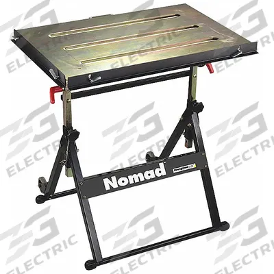 BUILDPRO Portable Welding Table: 26 in to 32 in Ht Range, 20 in Dp, 30 in Wd - Adjustable-Height Folding Welding Tables
