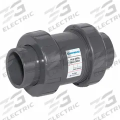 HAYWARD Ball Check Valve: Ball, Inline Valve Body, Polypropylene, 1 1/2 in Pipe Size, 20°F to 250°F (MPN TC30150S). Key specifications — attr1056976: HAYWARD.