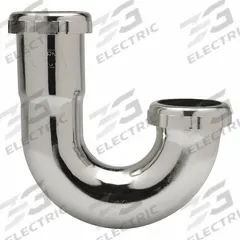 ZURN Bend: Brass, Chrome-Plated, Silver, 1 1/2 in Nominal Pipe Size, 10 3/8 in Overall Lg (MPN ZR65-PC). Key specifications — Finish: Chrome-Plated; Includes: Slip Nut; Includes Cleanout: No; Brand: ZURN.