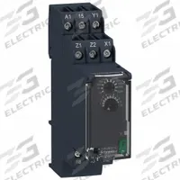 SCHNEIDER Time Delay Relay: DIN-Rail Mounted, 24 to 240V AC/DC, 8 A, 6 Pins/Terminals (MPN RE22R1ACMR). Key specifications — Contact Rating (DC): 8 A @ 24V; Delay Function: On/Off Delay; Input Voltage: 24 to 240V AC/DC; Brand: SCHNEIDER.
