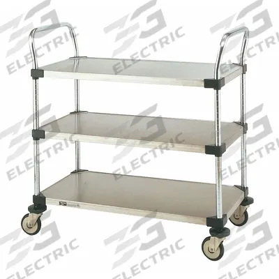 METRO Utility Cart: 375 lb, 36 in L x 24 in W Shelf, 36 in L x 24 in W x 38 in H Overall Dim - NSF-Compliant Utility Carts