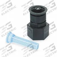 RAIN BIRD Spray Head for Shrubs: Quarter Circle, 15 ft, 0.65 to 0.93 gpm, 11 to 15 psi (MPN A-17-Q). Key specifications — Throw Radius: 15 ft; Brand: RAIN BIRD; Flow Rate: 0.65 to 0.93 gpm; Pattern: Quarter Circle; Pressure Range: 11 to 15 psi; Sprinkler Head or Nozzle Type: Spray Head.