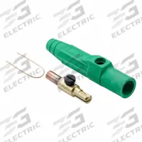 Single Pole Inline: Male, Green, 600V AC/600V DC, 140 A, Crimp Tube Termination, 15 Series (MPN 15D23-UG). Key specifications — Gender: Male; Series: 15; Brand: LEVITON.