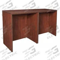 REGENCY Office Desk: Melamine, Cherry, 0 Pedestals, 0 Drawers, 72 in Overall Wd, 42 in Overall Ht (MPN LSSDSD7223CH). Key specifications — Desktop Material: Melamine; Includes Modesty Panel: Yes; Kit Product Type: Side to Side Desk/Desk; Desktop Color: Cherry; Brand: REGENCY; Frame Color: Cherry; Frame Material: Melamine; Product Type: Rectangular Office Desk.