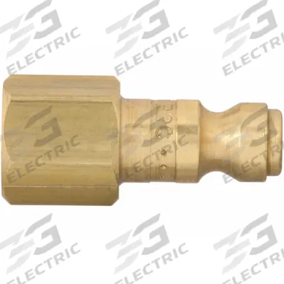 PARKER Quick Connect Hose Coupling: 1/4 in Body Size, 1/4 in Hose Fitting Size - Tru-Flate Automotive Brass Quick-Connect Air Coupling Plugs
