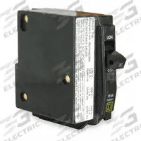 SQUARE D Miniature Circuit Breaker: 100 A, 120/240V AC, Single Phase, 10kA at 120/240V AC, 2 Poles (MPN QOB21001021). Key specifications — Phase: Single; Amps: 100 A; AC Voltage Rating: 120/240V AC; Max. AIR Rating: 10kA at 120/240V AC; For Use With: Square D NQOD Panelboards; Brand: SQUARE D.