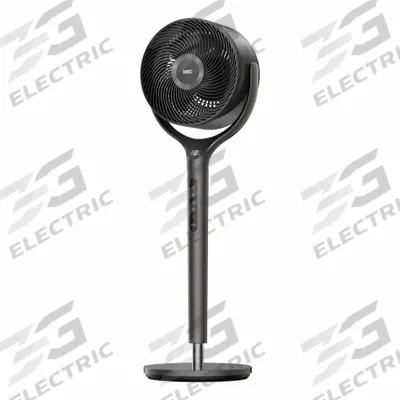 DREO Circulating Fan: 7 in Blade Dia, 42 1/8 in Ht, 9 Speeds, Oscillating, Gray - Oscillating Office Pedestal Fans