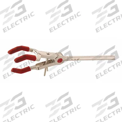 OHAUS Dual Adjust Clamp: Single Adjust Clamp, Zinc, 10 1/4 in Overall Lg, 3 Prongs - Lab Clamps