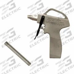 EXAIR Safety Air Gun with extension: Ergonomic Grip, Cast Aluminum, 1/4 in Female NPT, Straight (MPN 1629-12). Key specifications — attr1328526: Cast Aluminum; attr1328500: Extension Pipe; attr1328508: EXAIR; attr1328515: No; attr1328533: Yes.