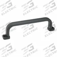 JW WINCO Pull Handle: Unthreaded Holes, Aluminum, Black, 7.87 in Mounting Hole Center to Center (MPN 668-20-210-B-SW). Key specifications — Screw Size: M5; Brand: JW WINCO; Color: Black.