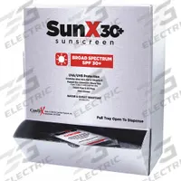 APPROVED VENDOR Sunscreen: 30 SPF, Cream, 0.002 oz, 100 PK (MPN 18-370). Key specifications — Unitized: Bulk; Manufacturer Part Number: 18-370; Format: Cream; Purpose: Sunscreen; Brand: APPROVED VENDOR; Formula Features: Oil Free; Unit Package Type: Packet; Active Ingredient: Oxybenzone.