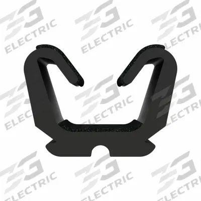 FAIRCHILD Edge Trim: Double Gripping Finger, 8 ft Overall Lg, EPDM Outer - Window Channel Edge Seal
