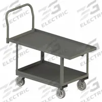 APPROVED VENDOR Platform Truck: 2,000 lb, Solid, 12 ga Deck, Polyurethane, (2) Rigid/(2) Swivel, Std (MPN WHPTLU24606MR95). Key specifications — Side Panel Type: No Side Panels; Brand: APPROVED VENDOR; Color: Gray; Caster/Wheel Configuration: (2) Swivel.