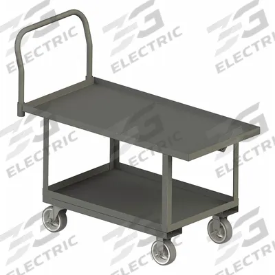 APPROVED VENDOR Platform Truck: 2,000 lb, Solid, 12 ga Deck, Polyurethane, (2) Rigid/(2) Swivel - Work-Height Platform Trucks