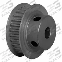 DAYTON Timing Pulley: Modified Curvilinear, Fixed, For GT Timing Belt Section, For 6 mm Belt Wd (MPN 30-3P06M6FA6). Key specifications — Brand: DAYTON; Finish: Clear Anodized; For Belt Series: Powerhouse®.
