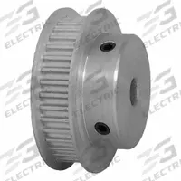DAYTON Timing Pulley: Curvilinear, Fixed, For HTD Timing Belt Section, For 6 mm Belt Wd, 38 Teeth (MPN 38-3M06-6FA3). Key specifications — Brand: DAYTON; Finish: Clear Anodized; For Belt Series: Powerhouse®.