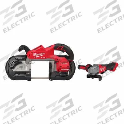 MILWAUKEE Band Saw and Grinder: 2 Tools, Braking Grinder/Portable Band Saw, 18 V DC Volt - Milwaukee 18V Cordless Tool Combination Kits