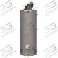 RHEEM Residential Gas Water Heater: Natural Gas, Low NOx, 40 gal, 40,000 BTU, 67.38 in Ht (MPN PROG40-40N RH67 PV). Key specifications — Display Sell UOM: EA; Market: Residential; Standards: US CSA (Star); Sub-brand: gas water heater; Brand: RHEEM; Low NOx: Yes; Water Connection Location: Side; Fuel Type: Natural Gas.