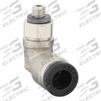 PARKER Push-Fit Elbow Fitting: 1/4 in OD x 3/16 in Pipe Size, Push-to-Connect x UNF, Brass, Silver (MPN 169PLP-4-0). Key specifications — Brand: PARKER; Thread Size A: #10-32.