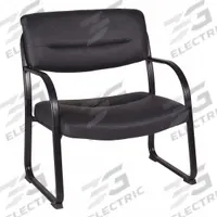 REGENCY Frame Chair: Black, Black, 0 Casters/Glides, 33 in Overall Wd, 35 in Overall Ht, Leather (MPN 1106BK). Key specifications — Brand: REGENCY; Back Material: Leather; Seat Material: Leather; Chair Material: Leather.
