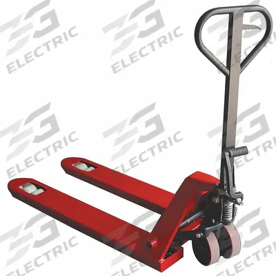 Dayton Pallet Jack: 5,500 lb, 48 in L x 27 in W Fork Dim, 27 in, 15 in, Std Fork - Pallet Jacks with Foot Pump for Confined Spaces