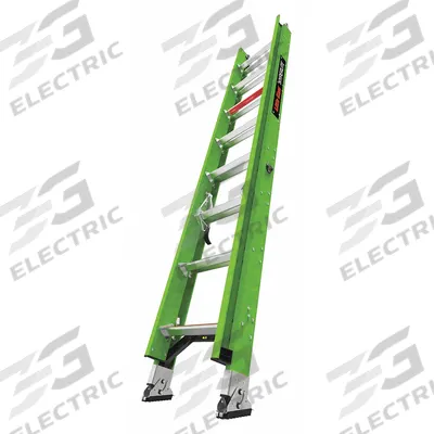 LITTLE GIANT Extension Ladder: 16 ft Ladder Size, Fiberglass, 375 lb Load Capacity - Non-Conductive Fiberglass Extension Ladders