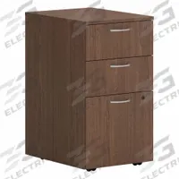HON Desk Pedestal: Walnut, 3 Drawers, 15 in Overall Wd, 28 in Overall Ht, 20 in Overall Dp (MPN HLPLPMBBF.LSE1). Key specifications — Brand: HON; Color: Walnut; Product Type: Desk Pedestal.