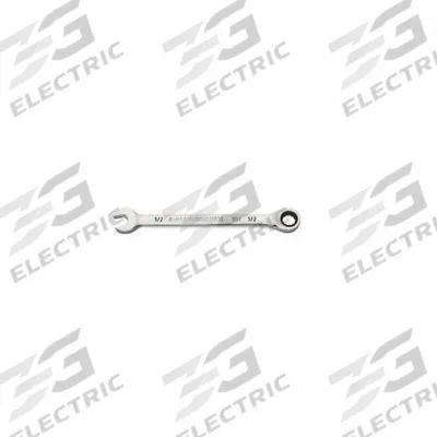 GEARWRENCH Combination Ratcheting Wrench: Alloy Steel, Full Polish Chrome, 1/2 in Head Size - SAE 12-Point Ratcheting Combination Wrenches