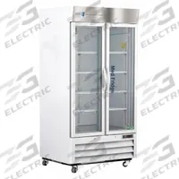 AMERICAN BIOTECH SUPPLY Pharmacy Refrigerator: 36 cu ft, Upright, 2°C to 7°C, 34 3/4 in Overall Dp (MPN PH-ABT-HC-S36G). Key specifications — Door Opening Style: Left and Right; Color: White; Alarm Type: Temperature; Manufacturer Part Number: PH-ABT-HC-S36G; Brand: AMERICAN BIOTECH SUPPLY; Product Type: Pharmacy Refrigerator; Door Type: Swing Glass; Refrigerant Type: R-290.