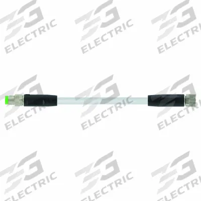 MURRELEKTRONIK Cordset: M8 Male Straight X M8 Female Straight, 3 Pins, Gray, PVC, 0.6 m Cable Lg - Double-Ended Cordsets with PVC Jacket for Flexing Applications