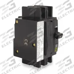 SQUARE D Miniature Circuit Breaker: 125 A, 120/240V AC, Single Phase, 10kA at 120/240V AC, 2 Poles (MPN QOU21251021). Key specifications — Phase: Single; Amps: 125 A; AC Voltage Rating: 120/240V AC; Max. AIR Rating: 10kA at 120/240V AC; For Use With: Air Conditioning and Refrigeration Equipment; Brand: SQUARE D.
