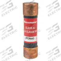 BUSSMANN Fuse: Time Delay, 40 A, 250 V AC (MPN PON40). Key specifications — Series: PON; Brand: BUSSMANN.