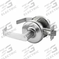 CORBIN Door Lockset: Privacy Lever Locksets, Chrome, ADA Compliant (MPN CLX3320 NZD 626). Key specifications — Ligature Resistance: Not Ligature-Resistant; Brand: CORBIN; Lockset Function ANSI Code: F76A; Visual Indicator Message: No Message; Lockset Style: Newport Lever; ADA Compliant: Yes; Finish: Satin Chromium-Plated.