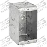 RACO Electrical Box: Steel, 1 Gangs, 2 1/2 in Box Dp, 2 in Box Wd, 3 3/4 in Box Ht, 3 3/4 in x 2 in (MPN 690). Key specifications — Brand: RACO; Bracket Style: Without Bracket; Clamp Style: Without Clamps.