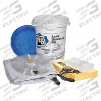 PIG Leak Diverter Tarp Kit: 7 ft Lg, 7 ft Wd, Straps Leak Diverter Mounting, Polyester/PVC, Clear (MPN TLS668-TR). Key specifications — Diverter Material: PVC; Diverter Color: Clear; Leak Diverter Mounting Style: Straps; Brand: PIG.