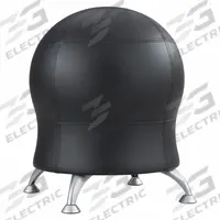 SAFCO PRODUCTS Ball Chair: 23 in Max Overall Ht, 22 1/2 in Overall Wd, Black, 17 1/2 in Seat Wd (MPN 4751BV)